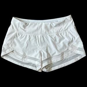 Excellent Condition Lululemon Time To Sweat Shorts 3" White Size 8